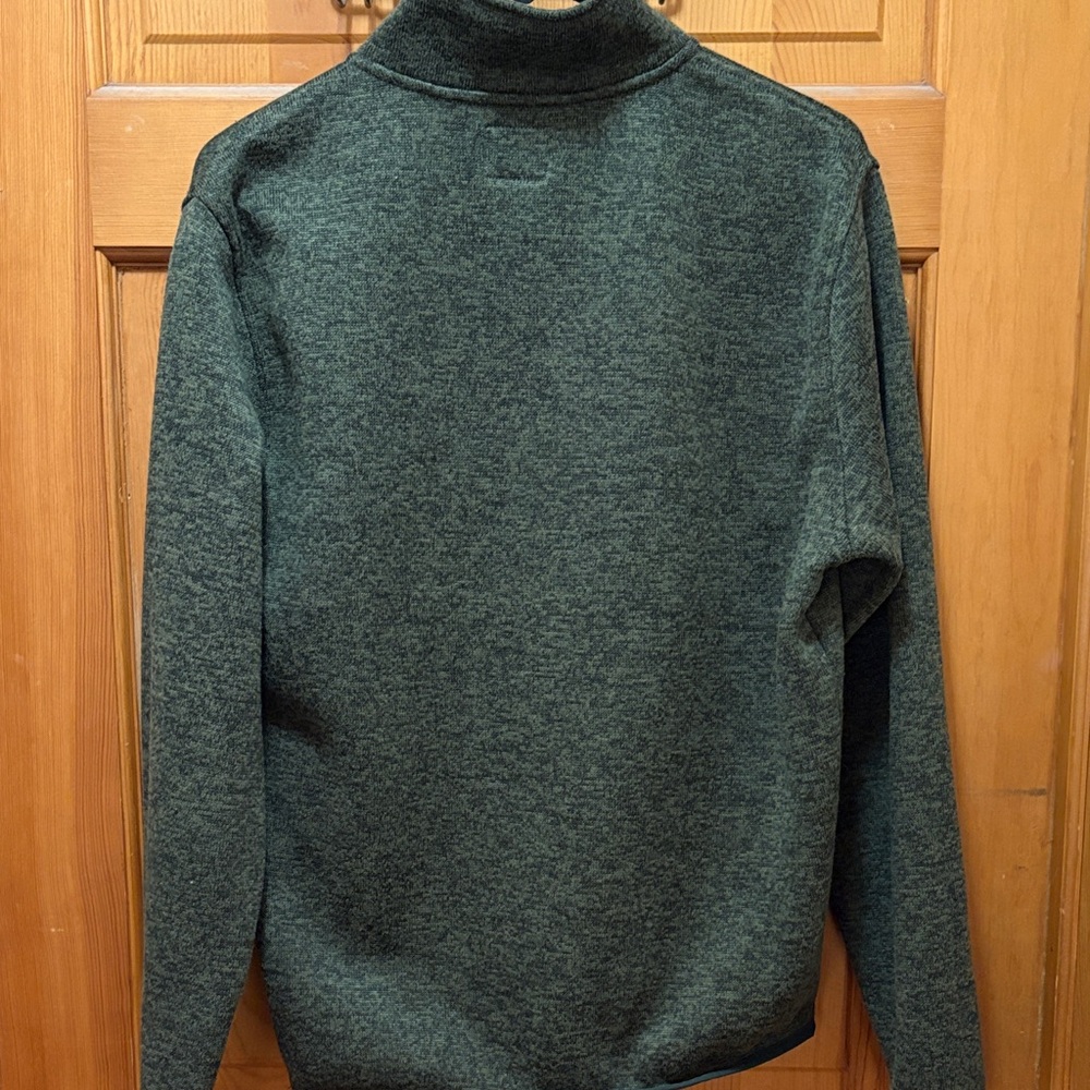 J. Crew Factory Olive Zip-Up Sweater - Picture 2 of 3